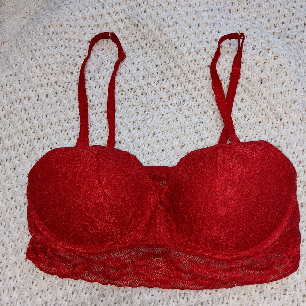 Red padded VS bralet